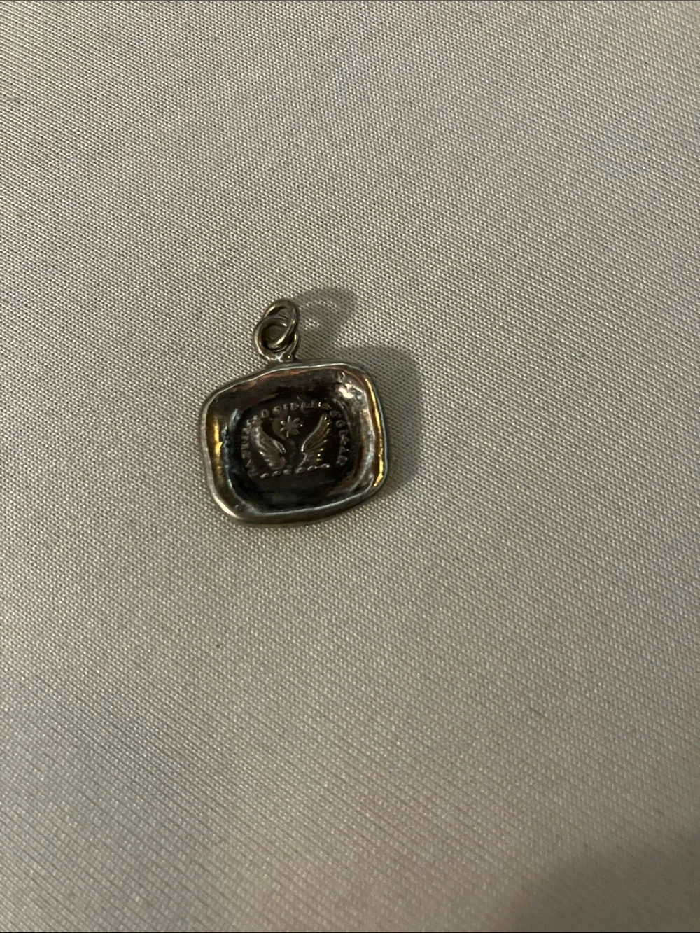 Pyrrha silver wing star wax seal pendant talisman